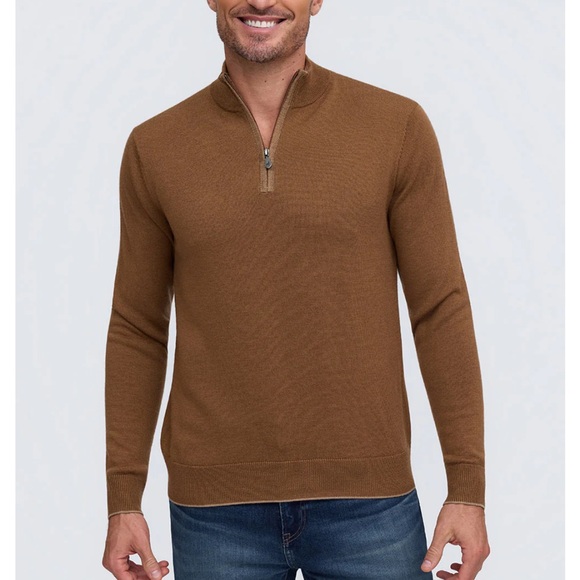 Raffi Other - Raffi Men's Palmer zip 100% merino wool sweater L